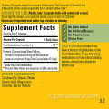 Supplemento di curcuma Supporto antiossidante Capsule di curcumina